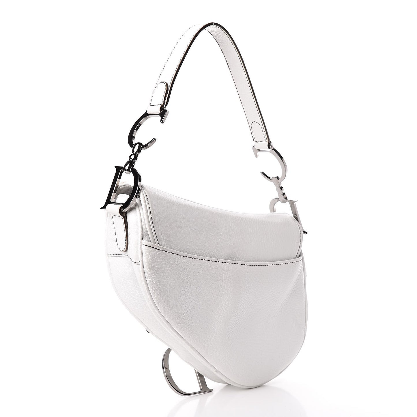 Calfskin Saddle Bag White