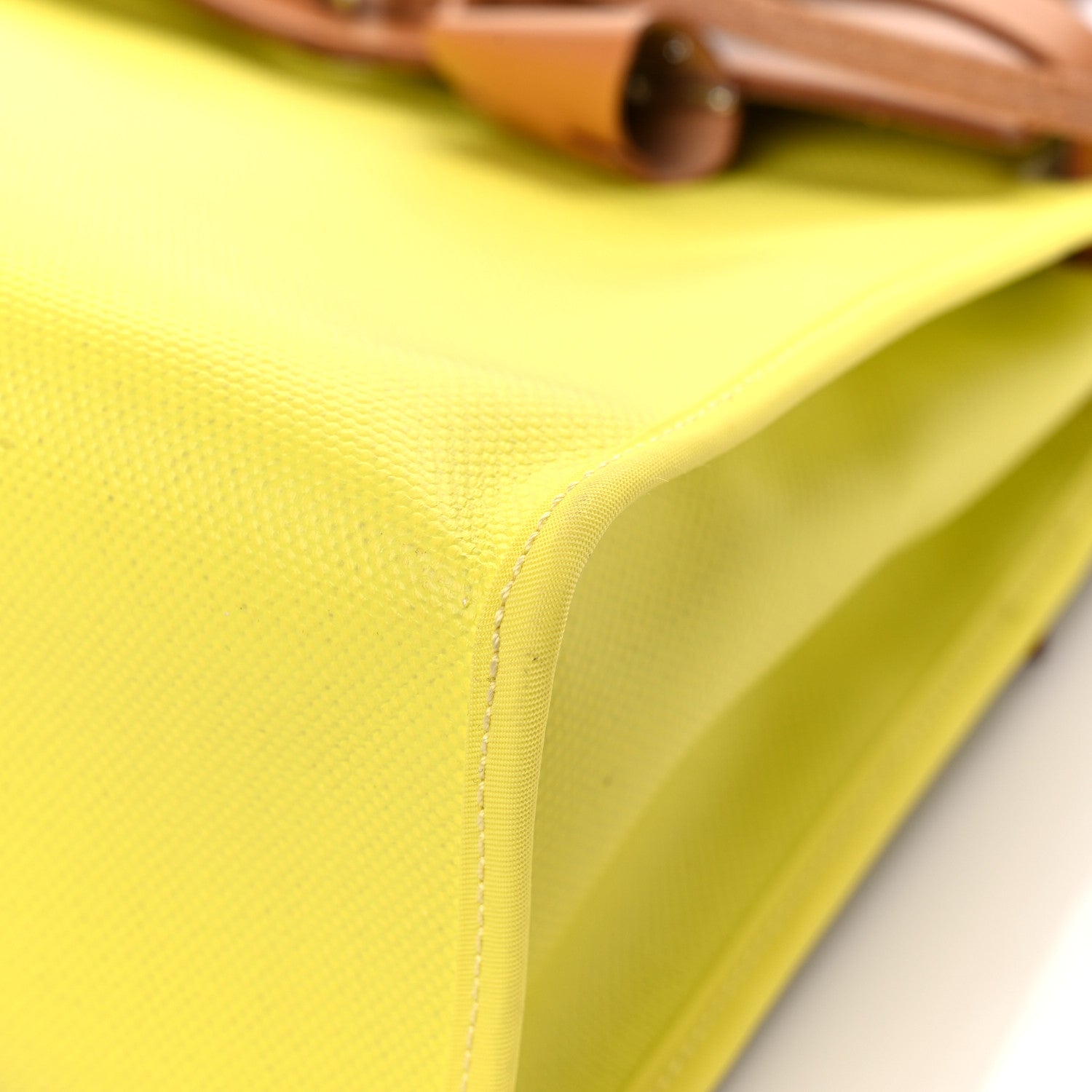 Hermes Toile H Berline Vache Hunter Herbag Zip 31 PM Lime 10 of 15