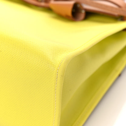 Hermes Toile H Berline Vache Hunter Herbag Zip 31 PM Lime 10 of 15
