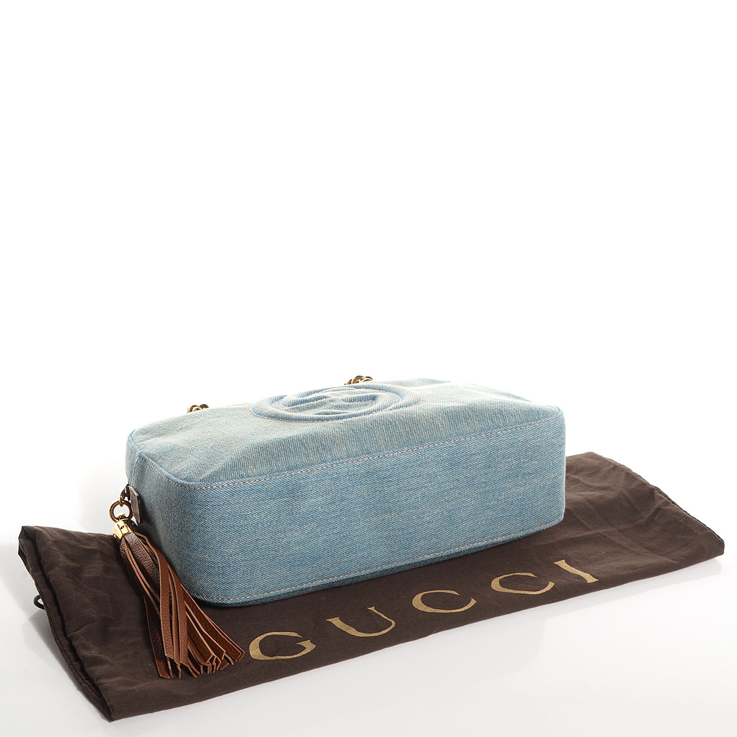 Gucci Denim Small Soho Bowler Blue 4 of 7
