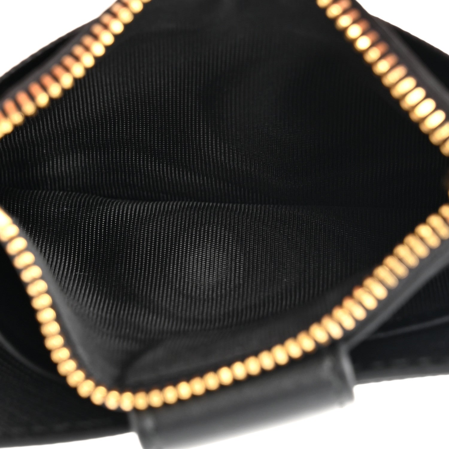 Prada Saffiano Metal Coin Case Card Holder Black 5 of 8