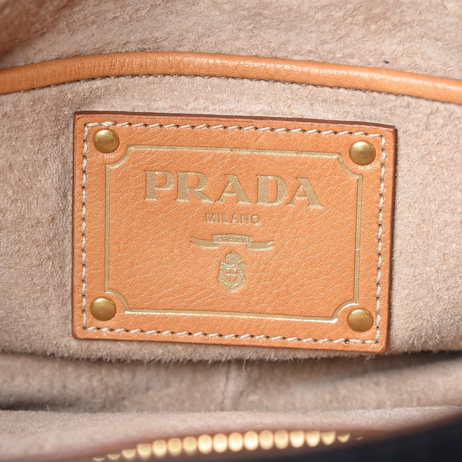 Prada Canvas Canapa Righe Striped Top Handle Satchel Tabacco 7 of 11