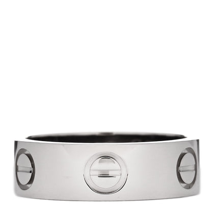 Cartier 18K White Gold 5.5mm LOVE Ring 49 5 1 of 4