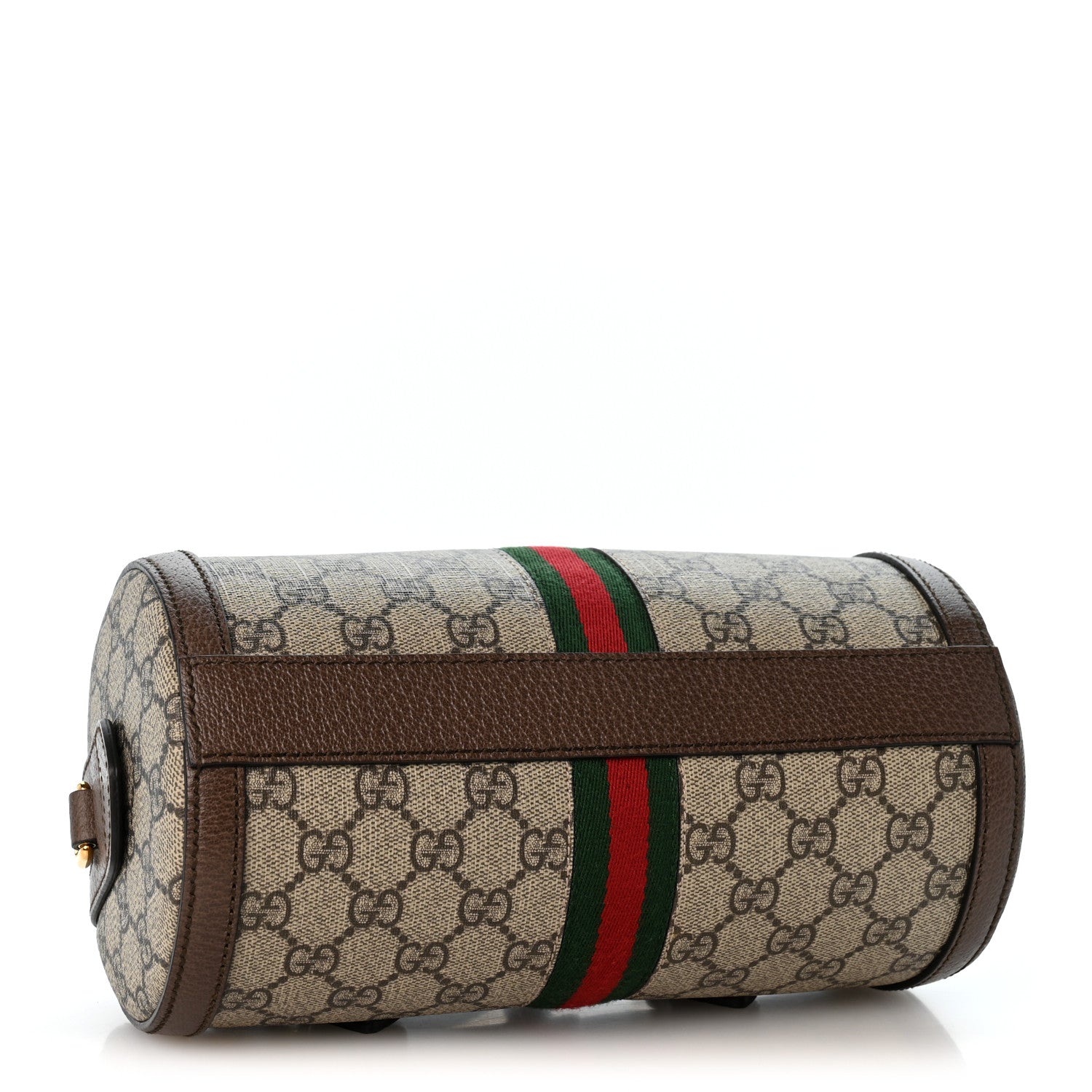 Gucci GG Supreme Monogram Web Small Ophidia Boston Bag  Beige New Acero 4 of 12