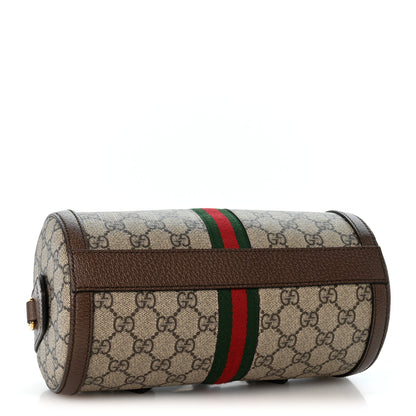 Gucci GG Supreme Monogram Web Small Ophidia Boston Bag  Beige New Acero 4 of 12