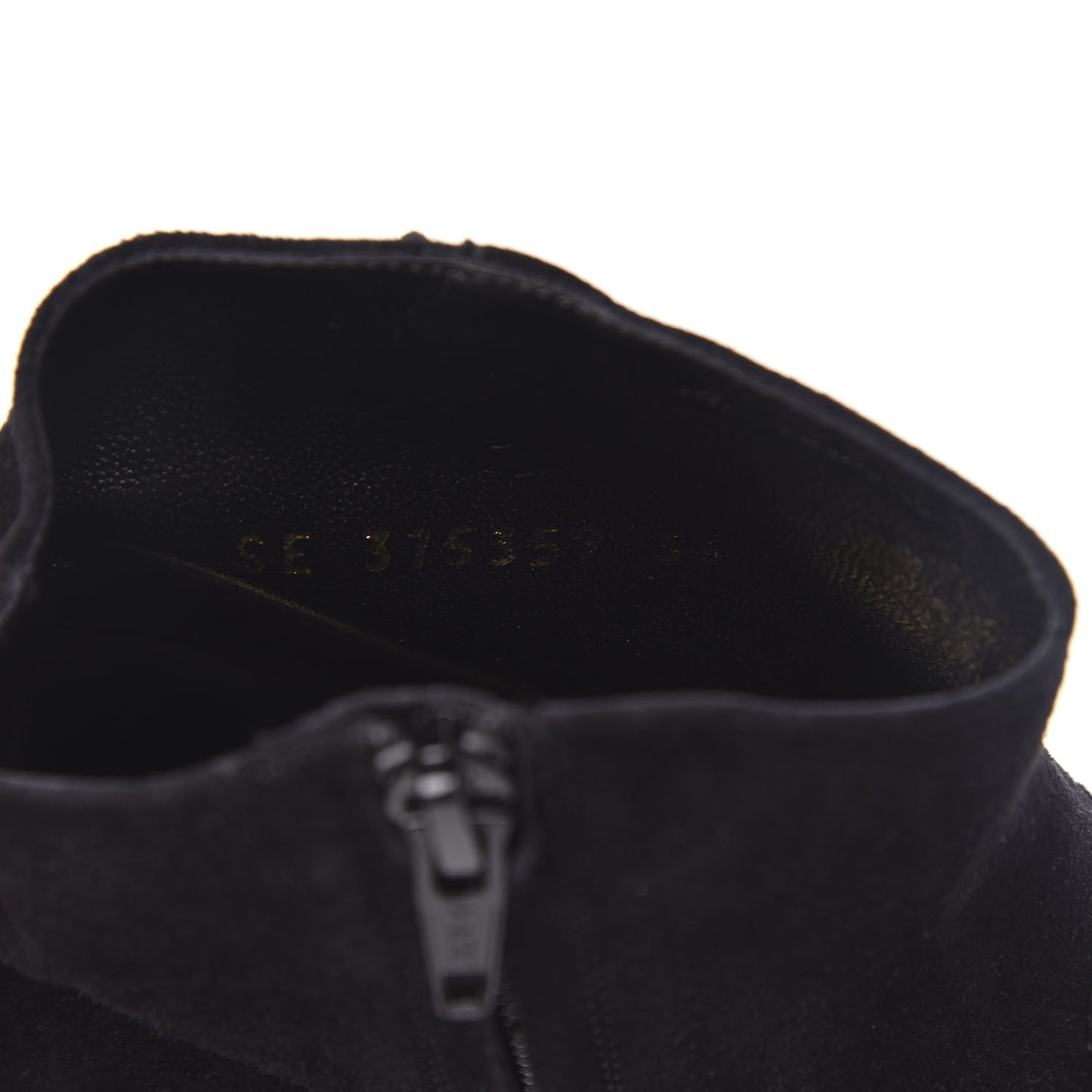 Suede Fringe Cat Ankle Boots 36 Black
