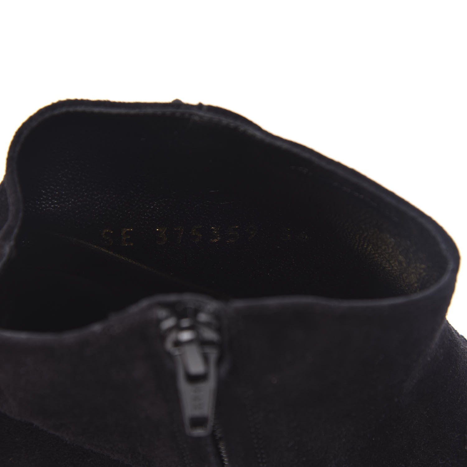 Saint Laurent Suede Fringe Cat Ankle Boots 36 Black 8 of 8