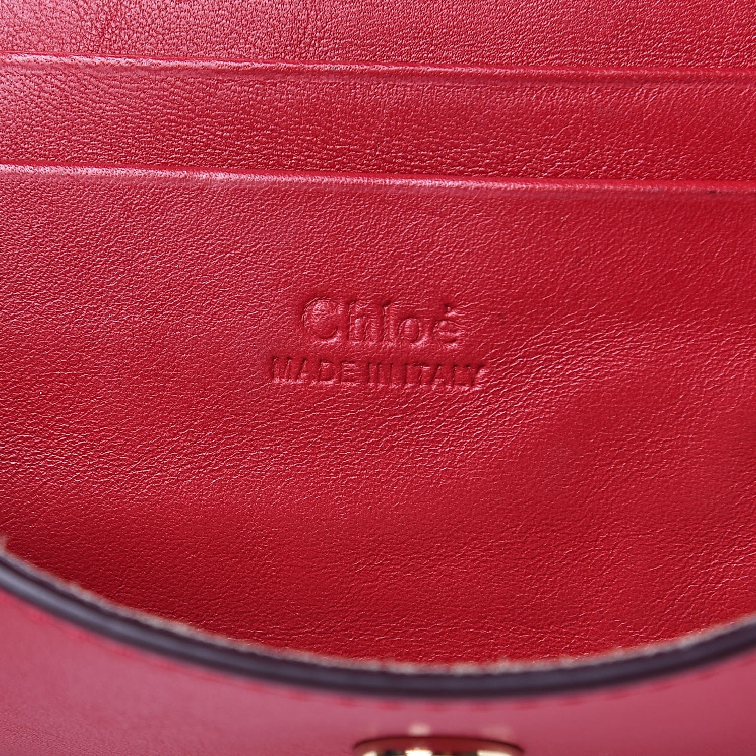 Chloe Suede Calfskin Mini Faye Shoulder Bag Tulip Red 6 of 13