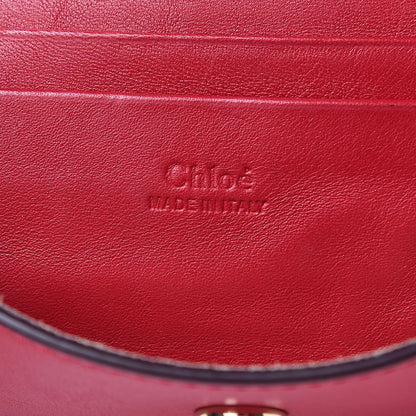 Chloe Suede Calfskin Mini Faye Shoulder Bag Tulip Red 6 of 13