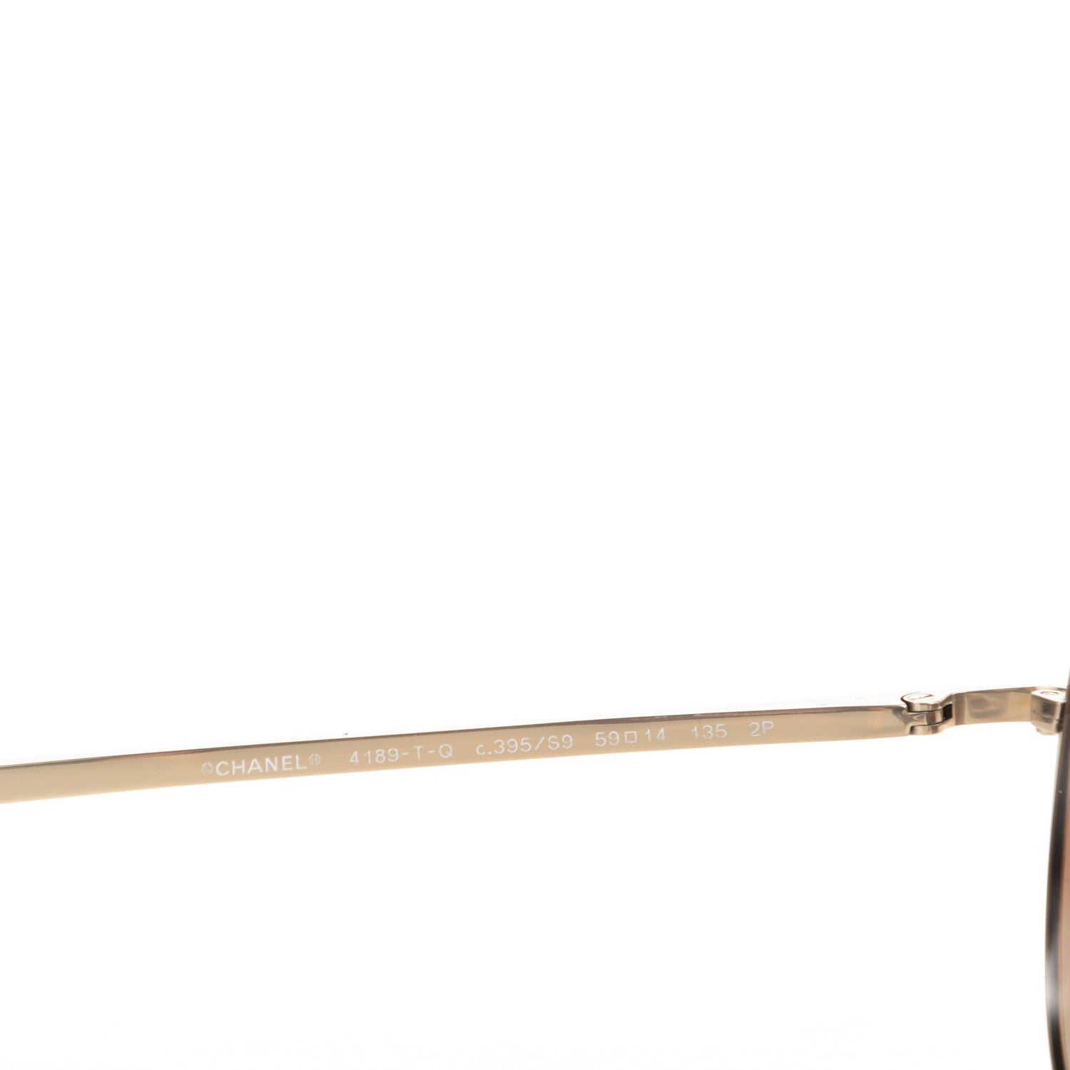 Chanel Metal Polarized Aviator CC Sunglasses 4189-T-Q Brown 4 of 4