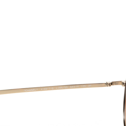 Chanel Metal Polarized Aviator CC Sunglasses 4189-T-Q Brown 4 of 4