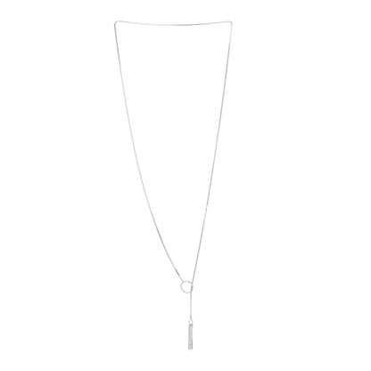 Gucci 18K White Gold 20mm Lariat Necklace 3 of 5