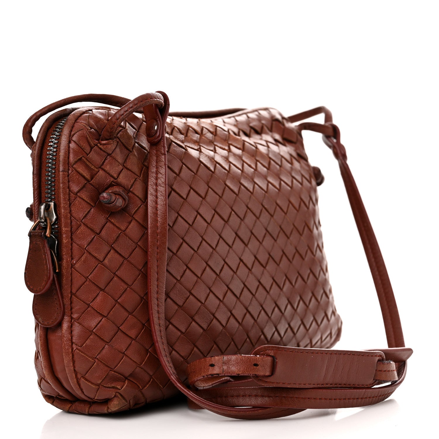 Bottega Veneta Nappa Intrecciato Nodini Crossbody Messenger Terracota 4 of 18