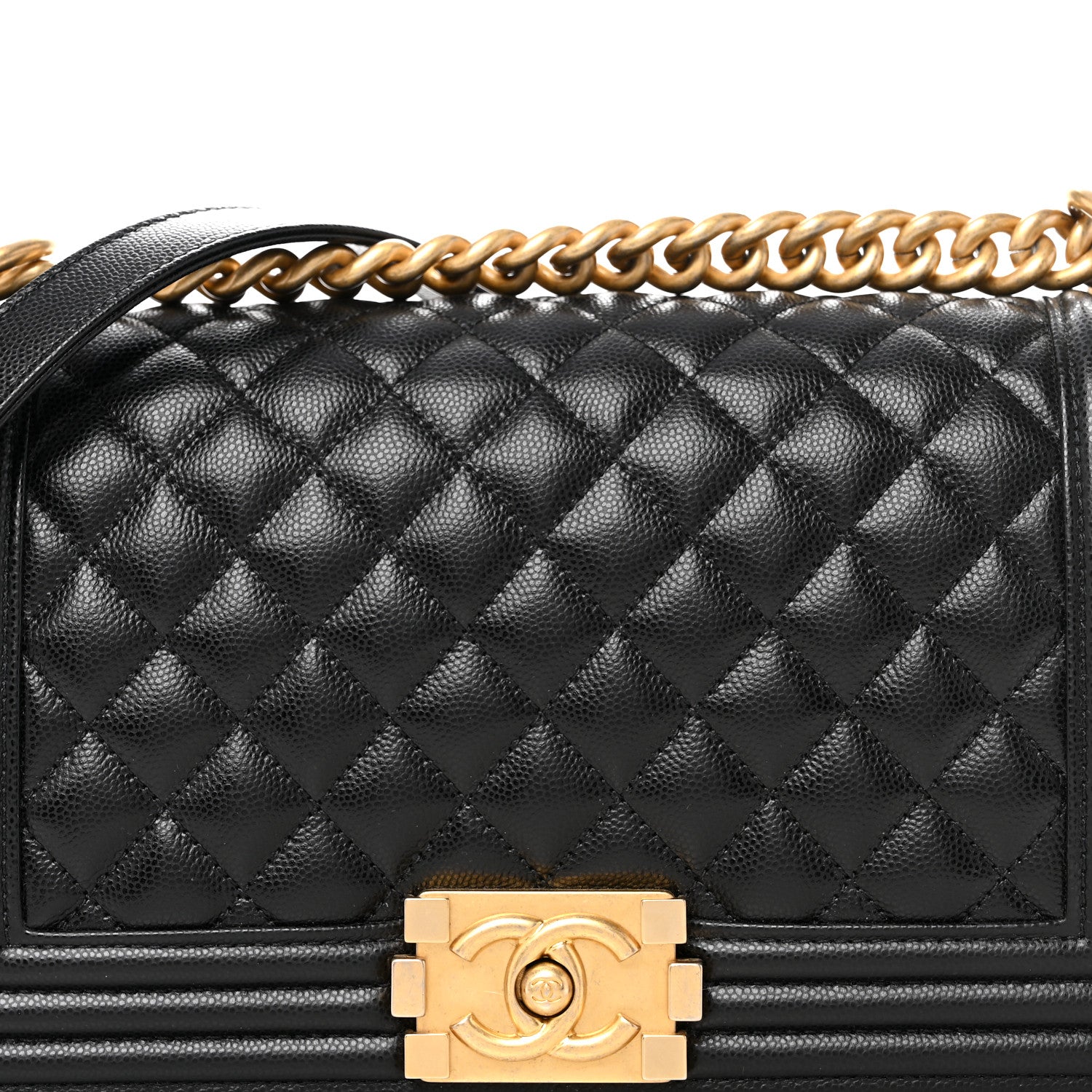Chanel Caviar Quilted Medium Boy Flap Black 8 of 11