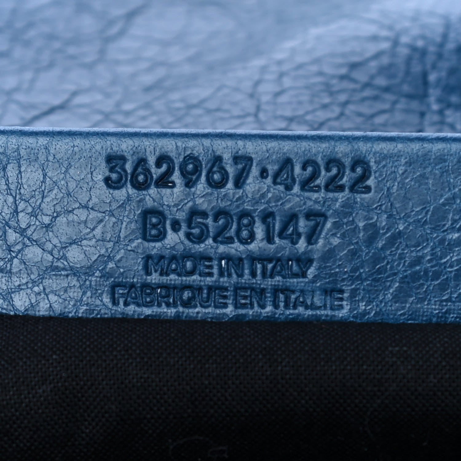 Balenciaga Agneau Classic Hardware Small Pouch Bleu Profond 7 of 12