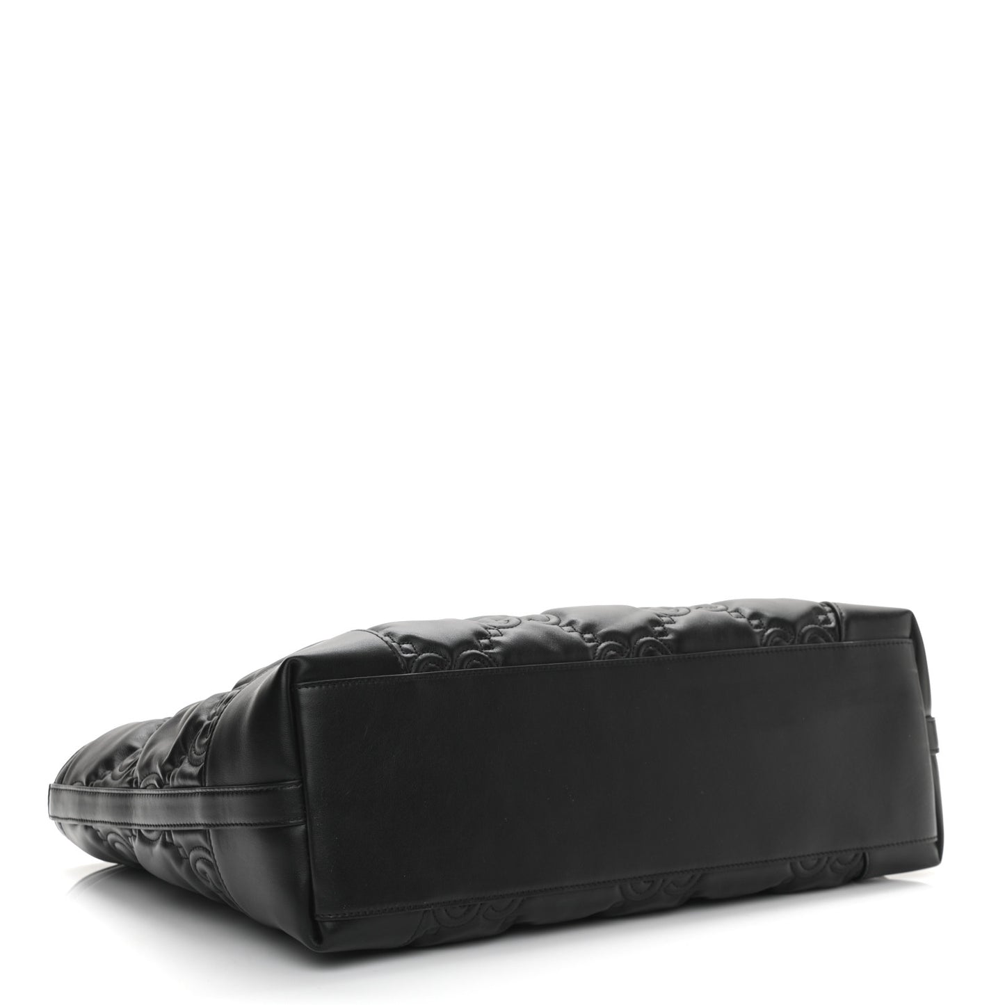 Calfskin GG Matelasse Medium Ophidia Shopping Tote Black