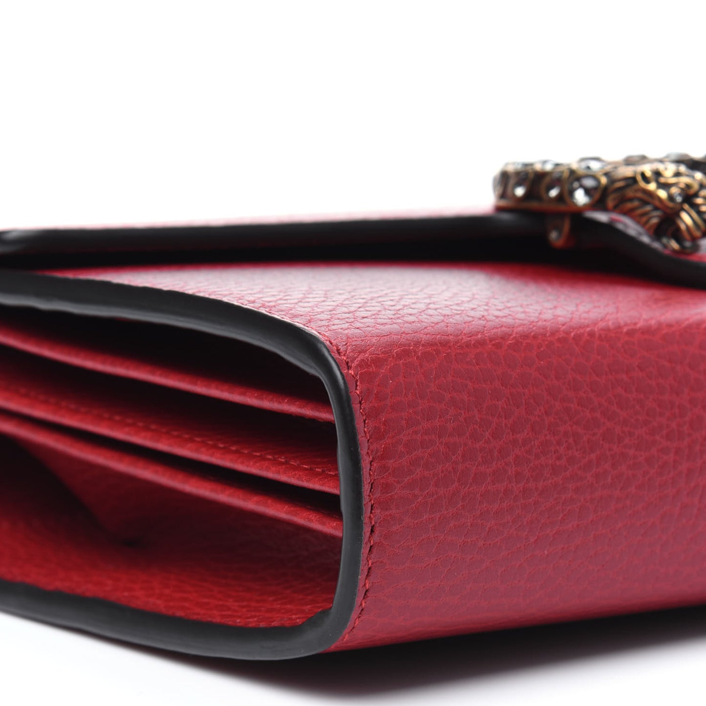 Calfskin Mini Dionysus Chain Wallet Hibiscus Red
