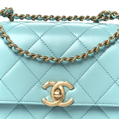 Chanel Calfskin Quilted Mini Perfect Fit Flap Turquoise 8 of 10