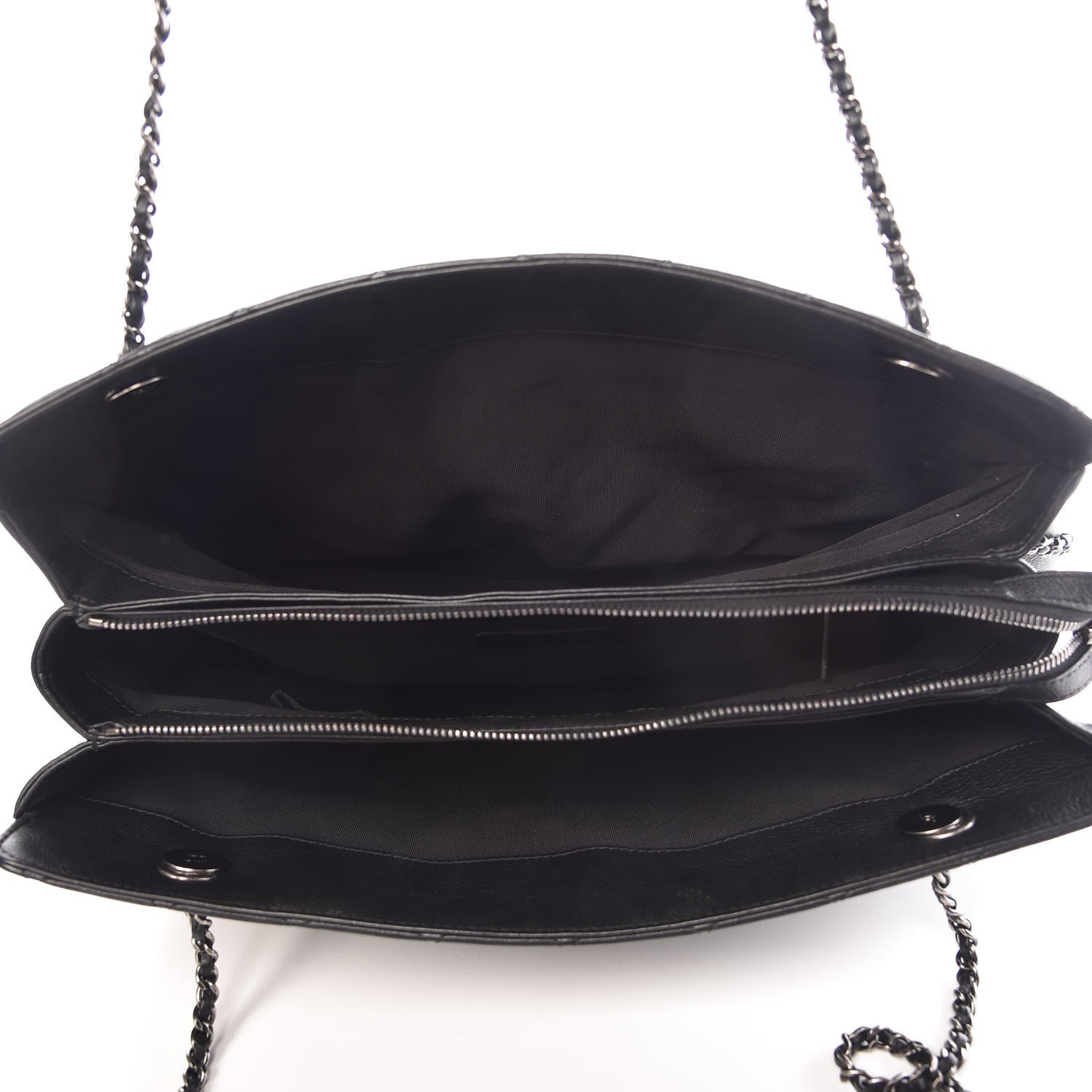 Chanel Calfskin Quilted Frame In Chain Tote Black 6 of 19