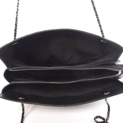 Chanel Calfskin Quilted Frame In Chain Tote Black 6 of 19