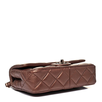 Chanel Iridescent Goatskin Quilted Small CC Eyelet Flap Copper 4 of 9
