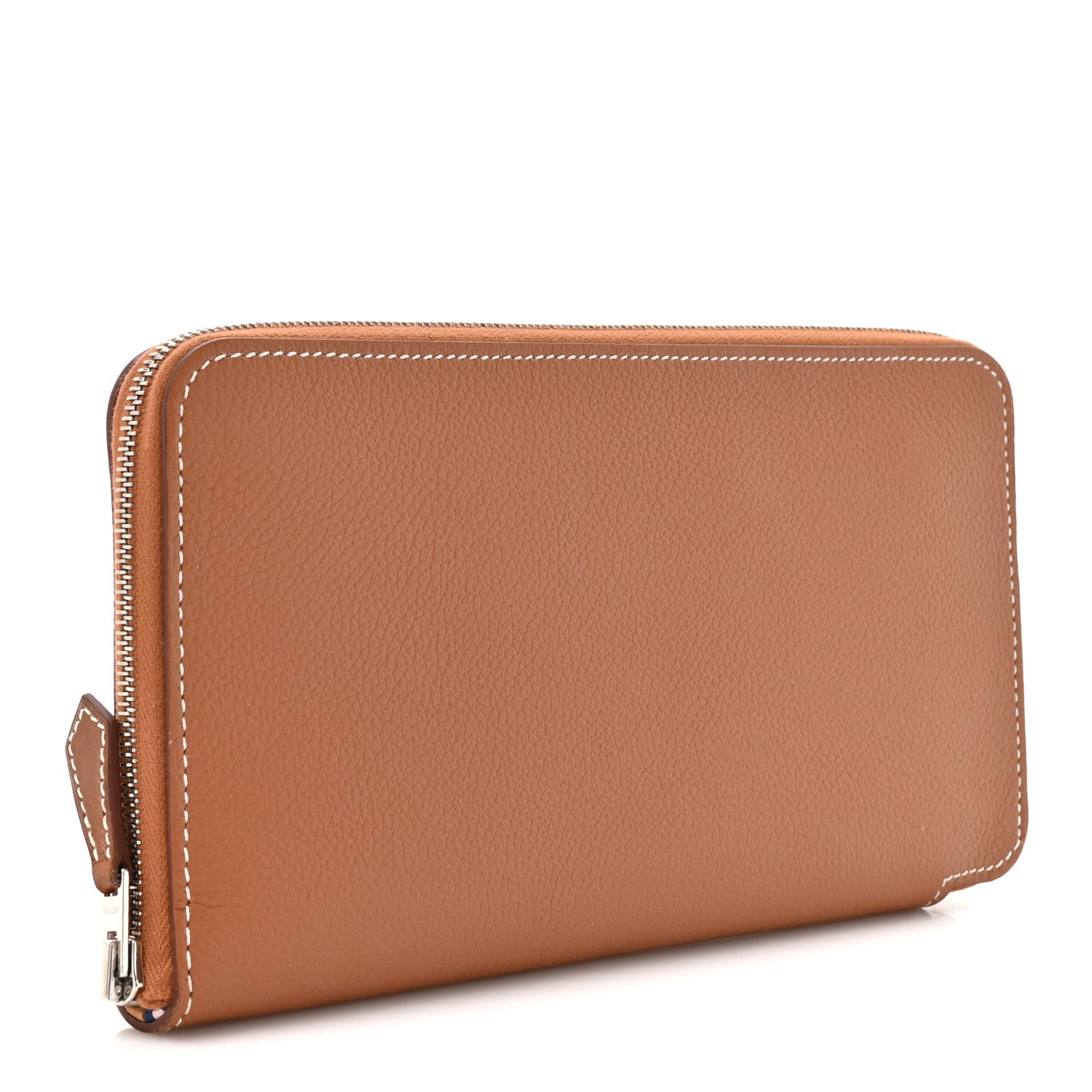 Hermes Evercolor Barenia Silk'In Wallet Gold 3 of 7