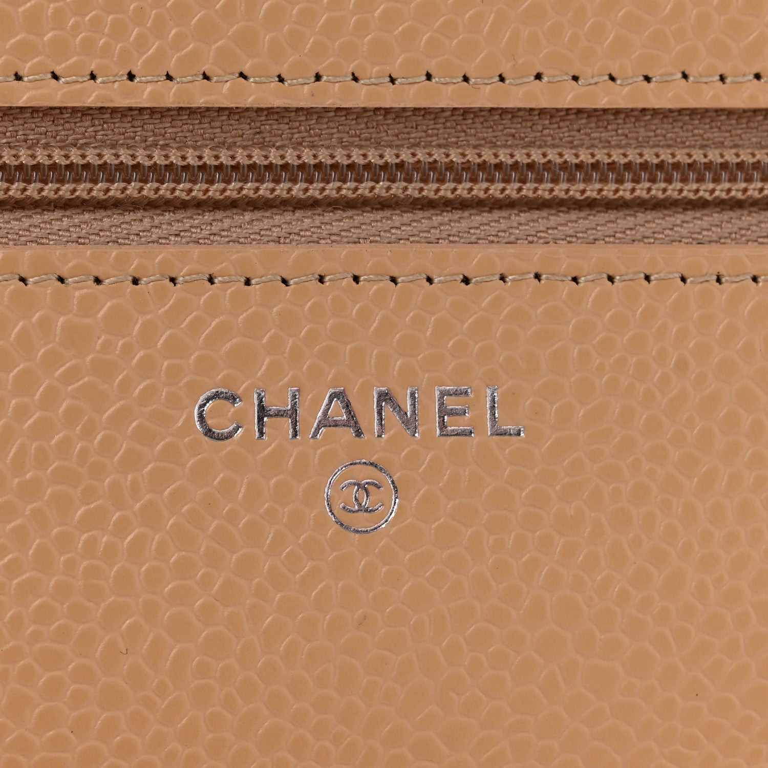 Chanel Caviar Quilted Wallet On Chain WOC Beige 6 of 13