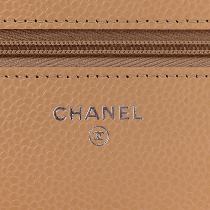 Chanel Caviar Quilted Wallet On Chain WOC Beige 6 of 13