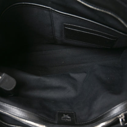 MCM Visetos Anya Zip Top Shopper Tote Black Silver 5 of 11