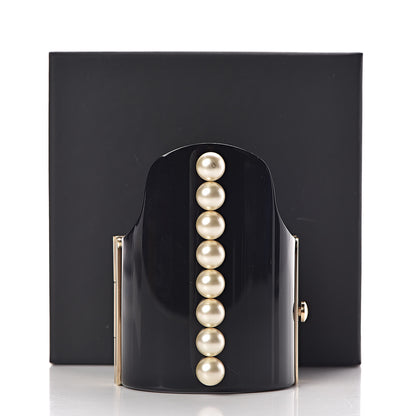 Chanel Resin Pearl CC Cuff Black 7 of 7