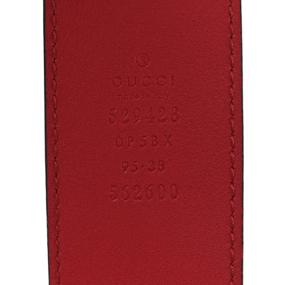Gucci Patent Rubber Game Patch Logo Belt Bag 95 38 Hibiscus Red 11 of 11