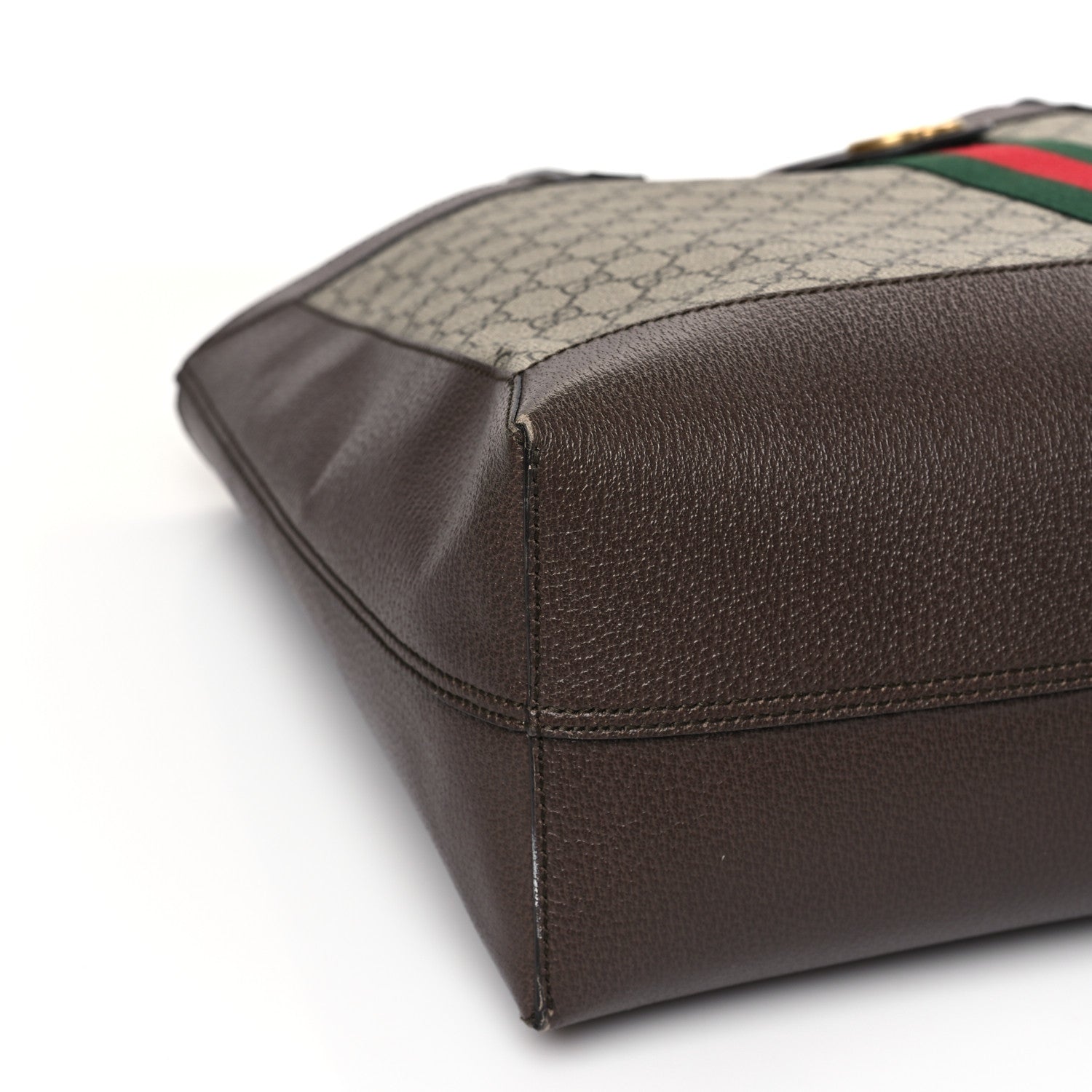 Gucci GG Supreme Monogram Web Ophidia Tote Brown 9 of 10