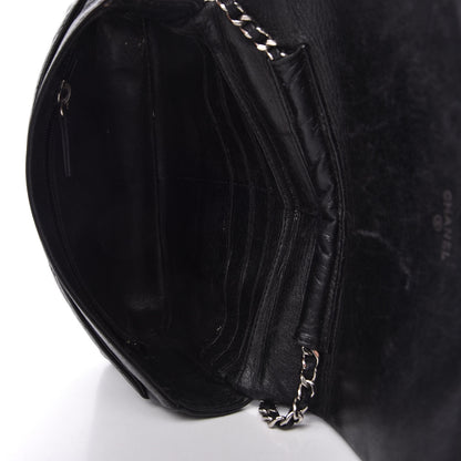 Chanel Lambskin Chevron Quilted Wallet On Chain WOC Black 5 of 11