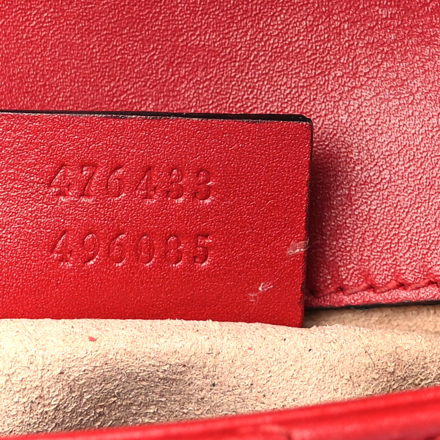 Gucci Calfskin Matelasse Super Mini GG Marmont Shoulder Bag Hibiscus Red 7 of 9