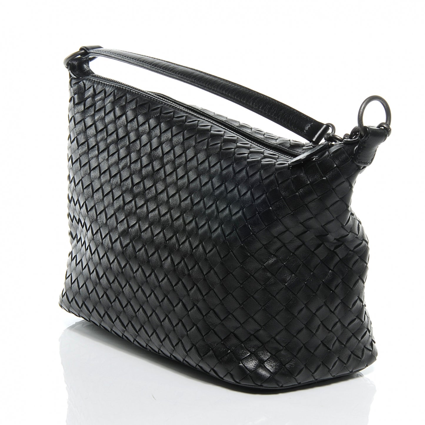 Nappa Intrecciato Small Shoulder Bag Nero Black
