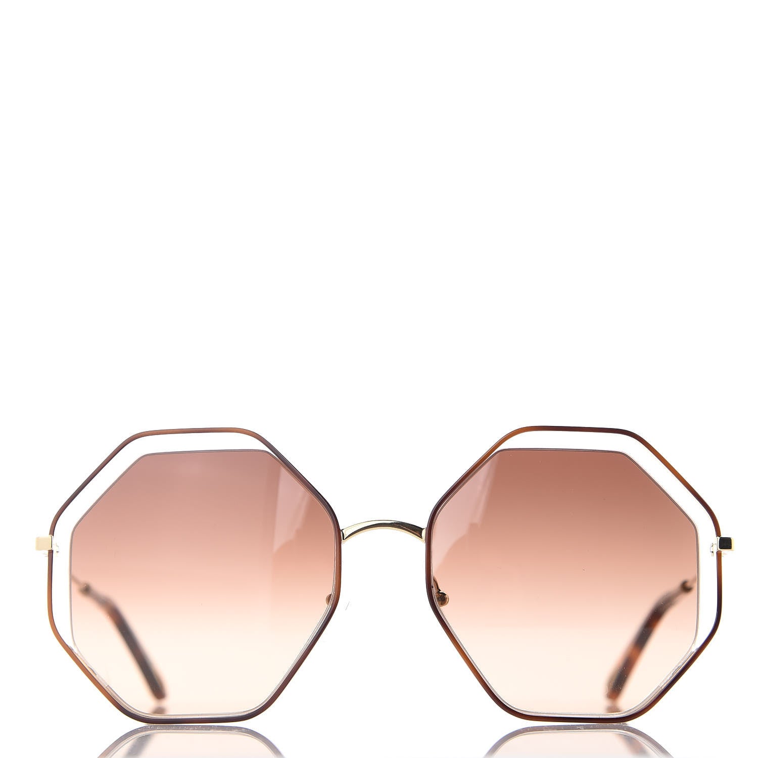 Chloe Octagonal Sunglasses CE132S Gold 4 of 7