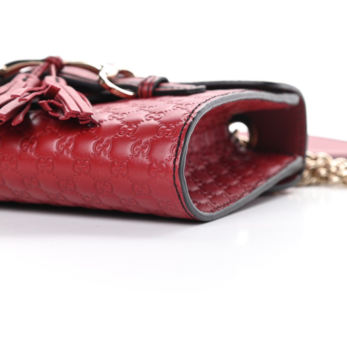 Soft Microguccissima Mini Emily Chain Shoulder Bag Rosso