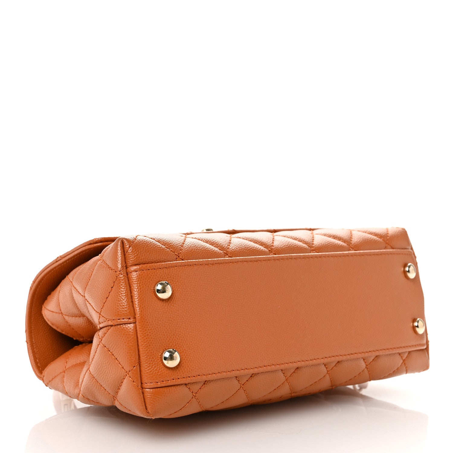 Chanel Caviar Quilted Mini Coco Handle Flap Light Brown 4 of 10