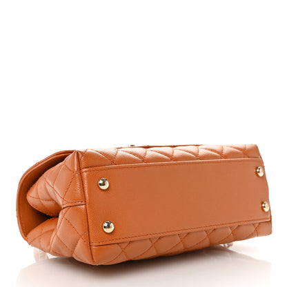 Chanel Caviar Quilted Mini Coco Handle Flap Light Brown 4 of 10