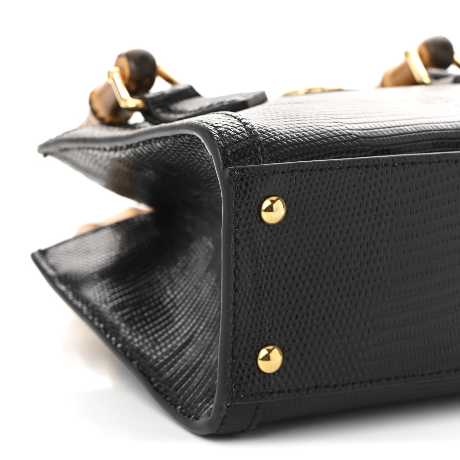 Gucci Lizard Mini Diana Tote Bag Black 8 of 9