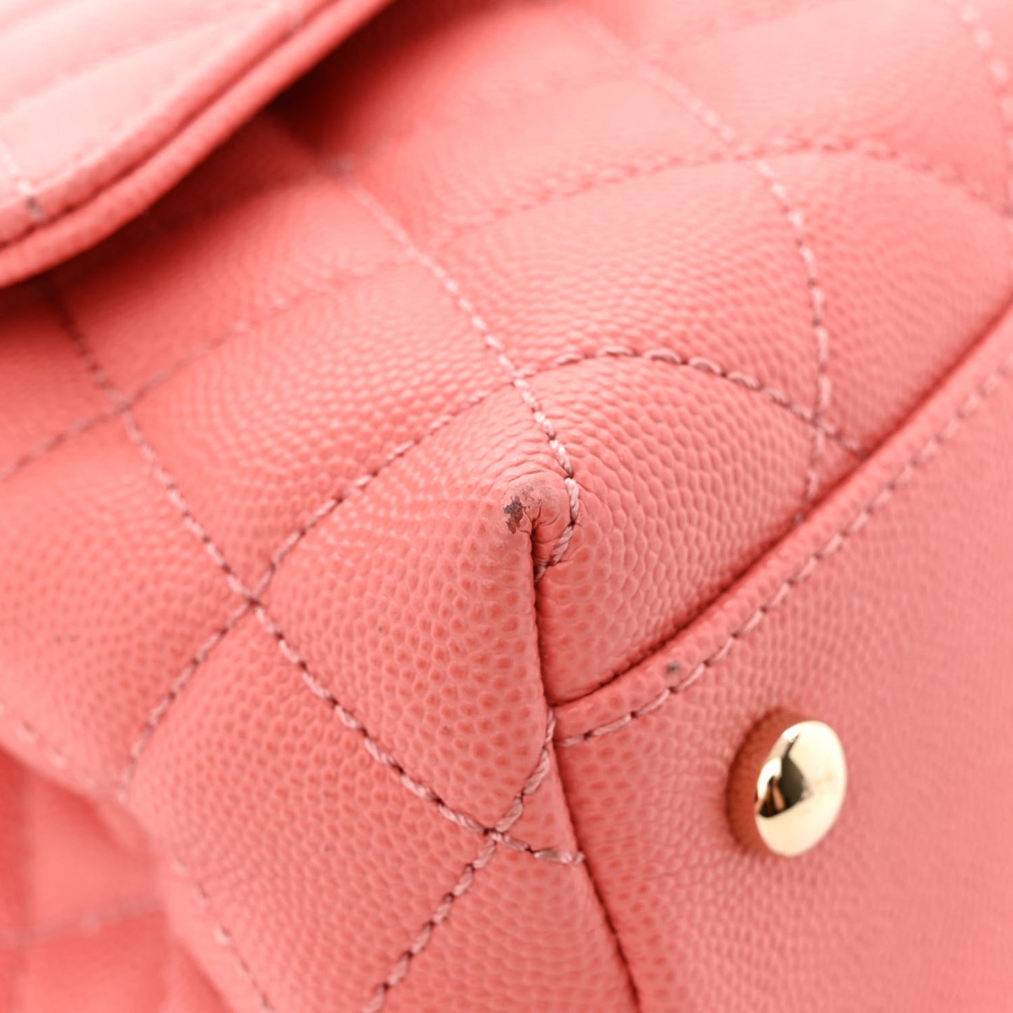 Caviar Quilted Mini Coco Handle Flap Pink
