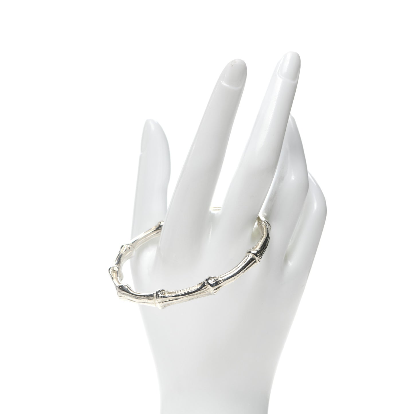 Sterling Silver Nature Bamboo Bangle Bracelet