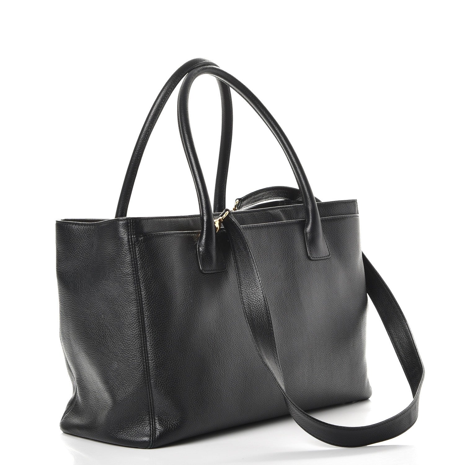 Chanel Calfskin Cerf Executive Shopper Tote Black 4 of 9