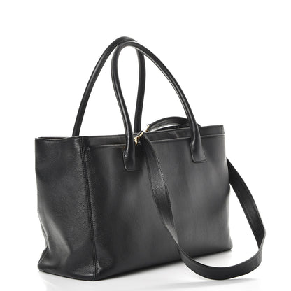 Chanel Calfskin Cerf Executive Shopper Tote Black 4 of 9