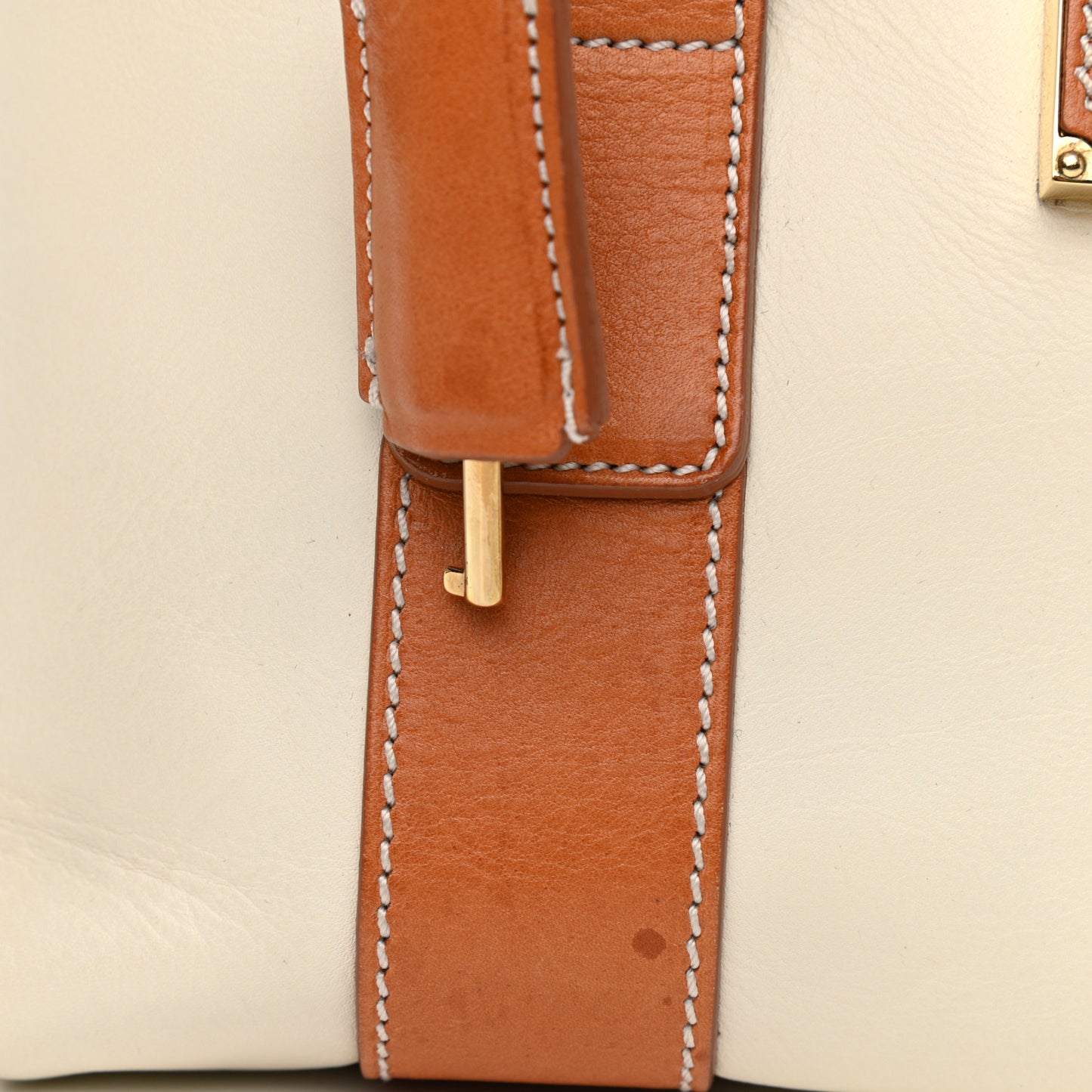 Calfskin Small Sookie Satchel White Tan