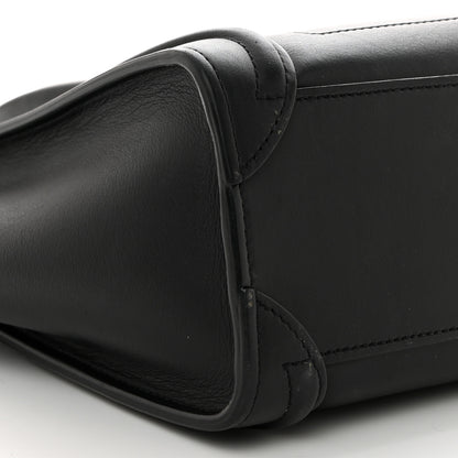 Celine Smooth Calfskin Nano Luggage Black 9 of 10