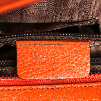 Salvatore Ferragamo Grained Calfskin Large Sofia Satchel Sunset 6 of 8