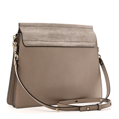 Chloe Calfskin Suede Medium Faye Shoulder Bag Motty Grey 3 of 9