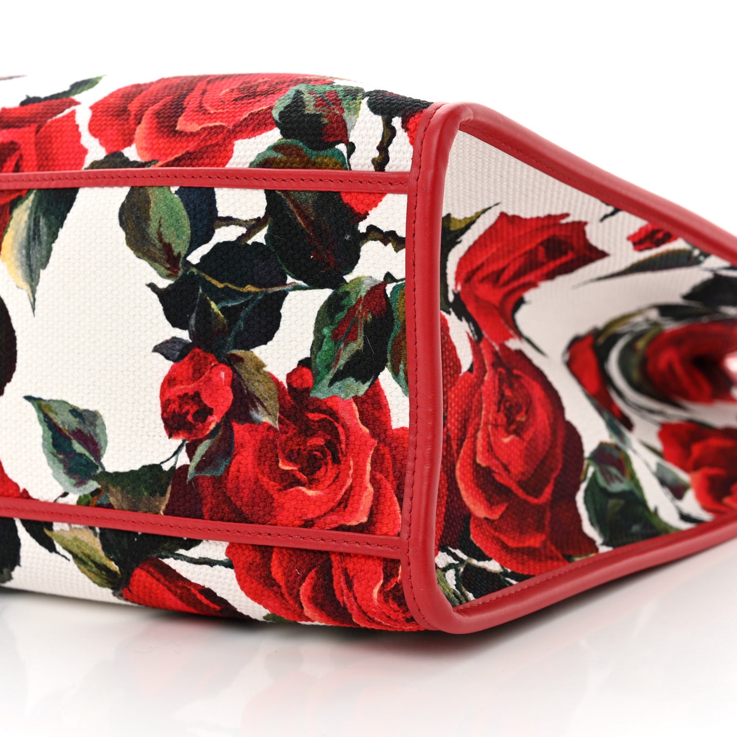 Canvas Roses Large Shopper Tote Red Multicolor