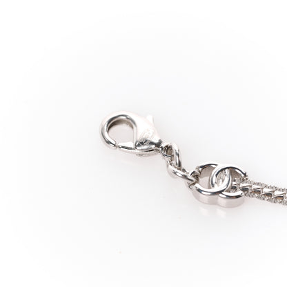 Chanel Metal CC Station Necklace Silver 4 of 4